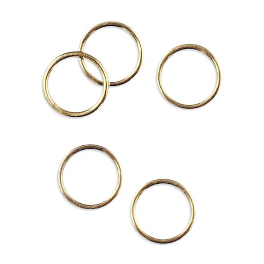 3/8&#x22; Brass Rings - 50 Pack